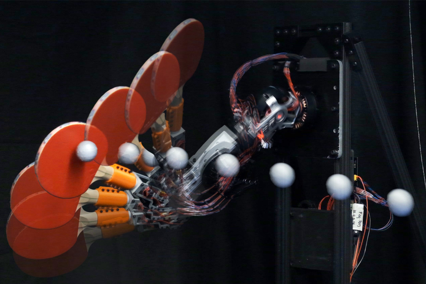 Ping pong bot returns shots with high-speed precision