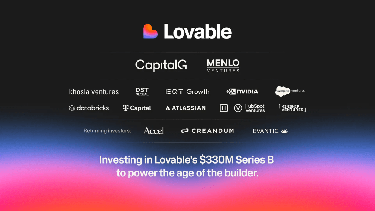 Lovable raises 0M at a .6B valuation to turn non-developers into software builders