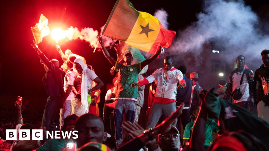 Senegalese fans celebrate Afcon win in Morocco