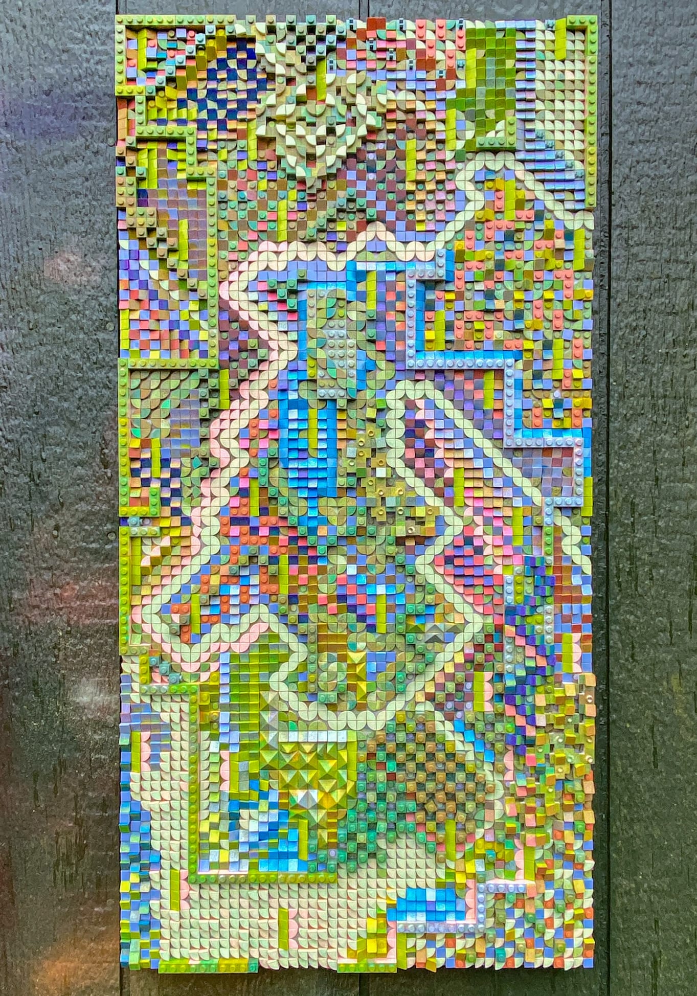 Painted LEGO Bricks Appear to Move and Vibrate in Katherine Duclos' Assemblages