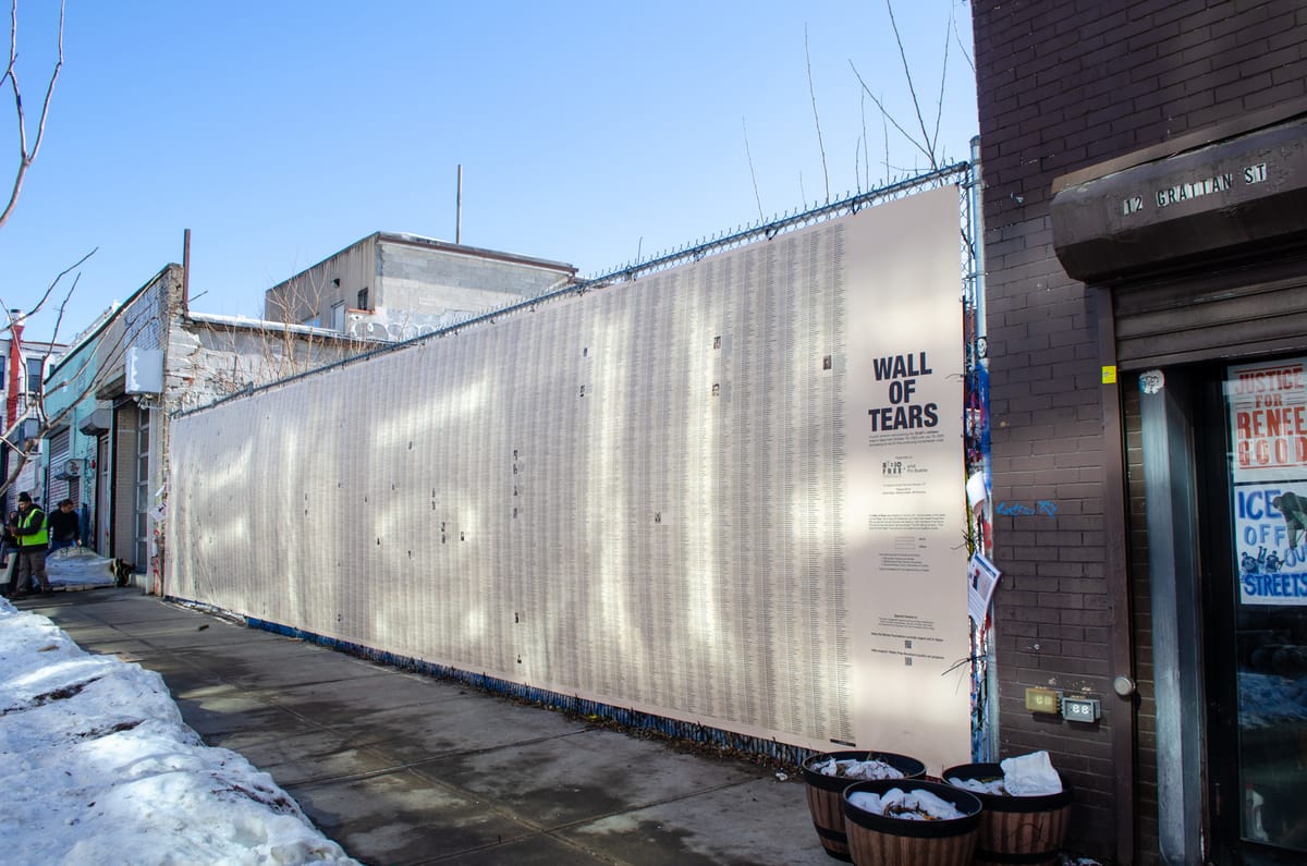 Brooklyn &ldquo;Wall of Tears&rdquo; Lists Names of Children Killed in Gaza