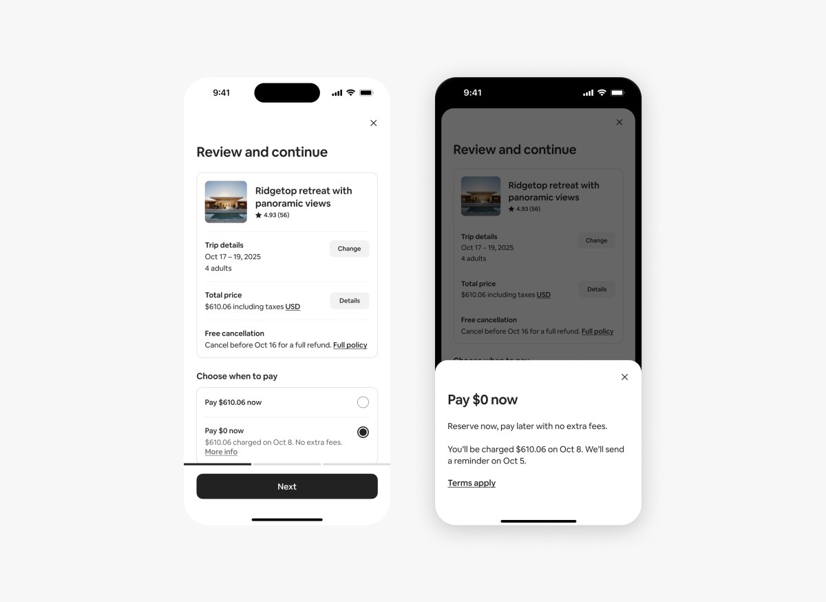 Airbnb expands its 'Reserve Now, Pay Later' globally | TechCrunch