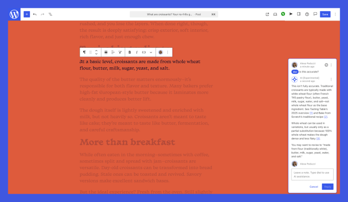 WordPress.com adds an AI Assistant that can edit, adjust styles, create images, and more | TechCrunch