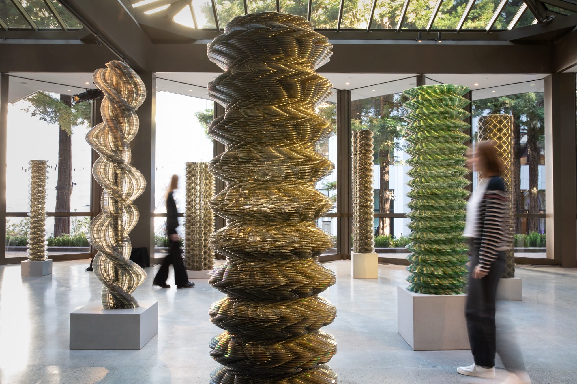 Tara Donovan's 'Stratagems' Tower Within a San Francisco Architectural Icon