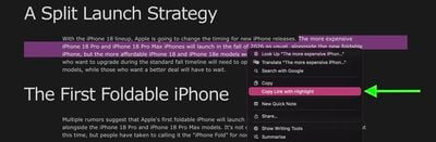 macOS: Share a Link That Jumps to a Specific Line on a Webpage