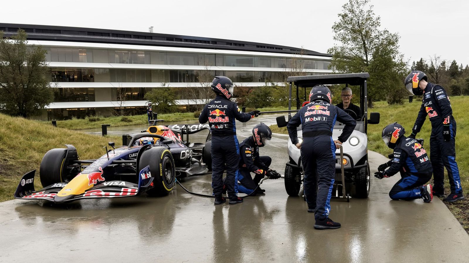 Apple CEO Tim Cook Takes a Pit Stop in New Video to Promote F1
