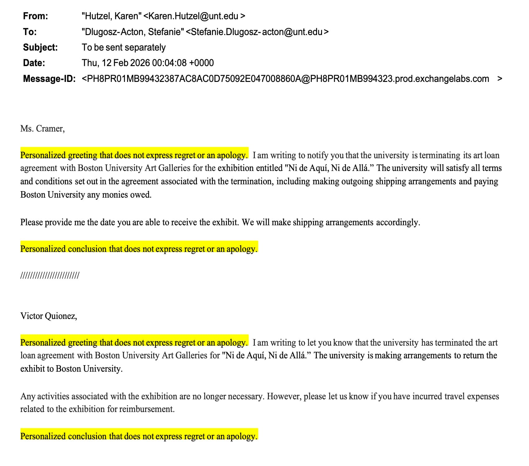 Text Messages Reveal How University of North Texas Leaders Axed an Anti-ICE Show