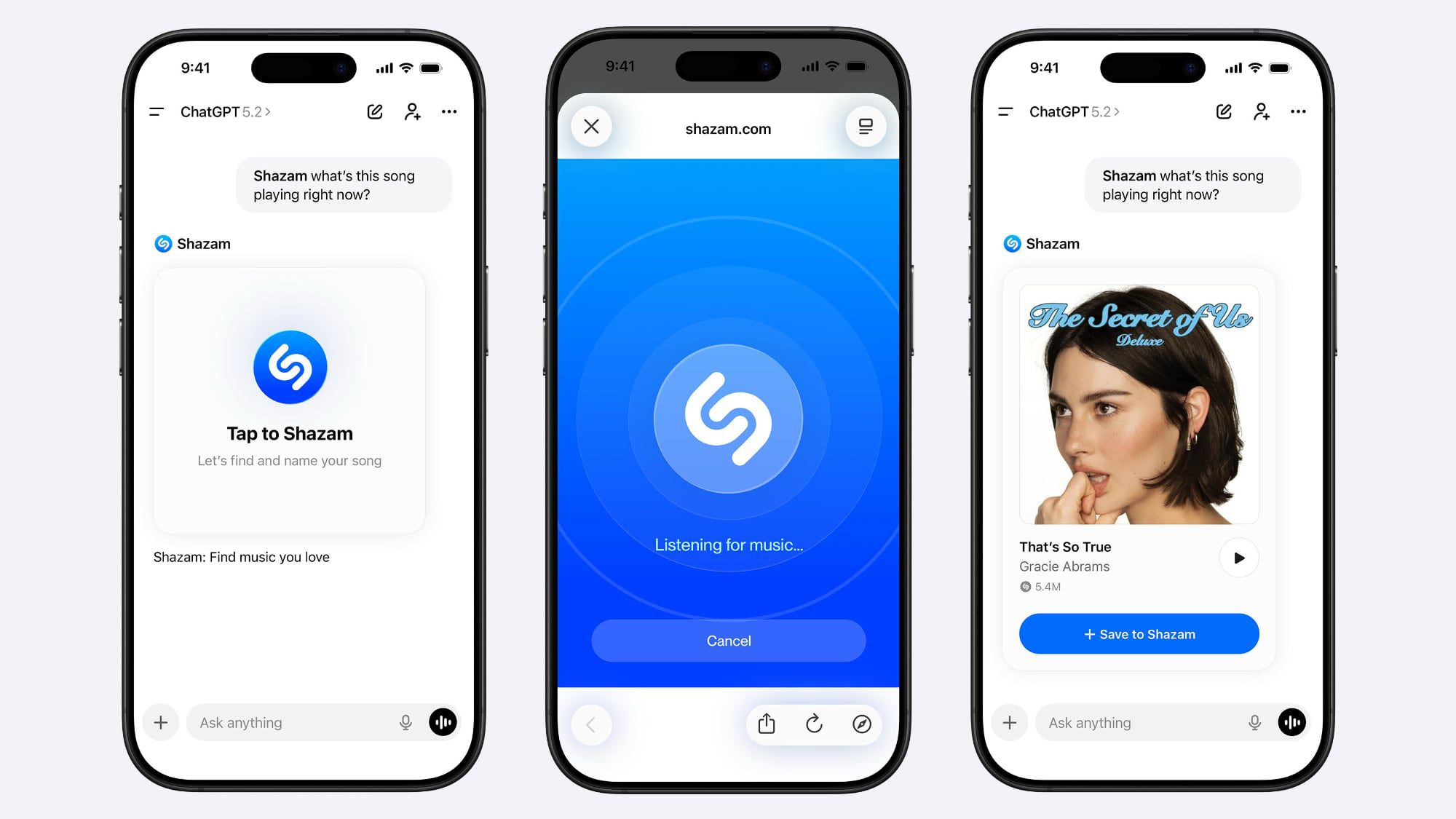 Apple's Shazam Music Recognition Now Available in ChatGPT