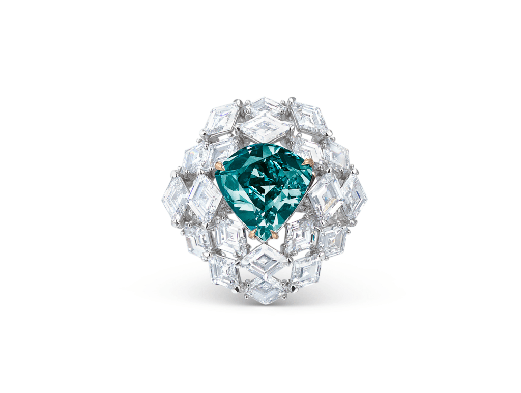 A Rare Blue-Green Diamond Ring Sold for Over  M. At Christie&rsquo;s Geneva
