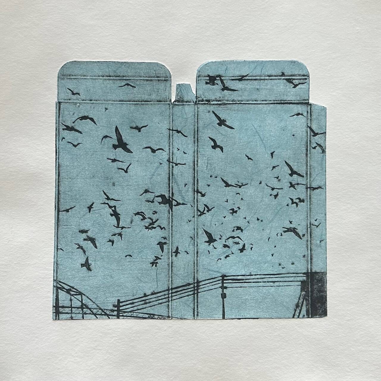 Rachel Mentzer Transforms Discarded Cartons into Dusky Collagraphs