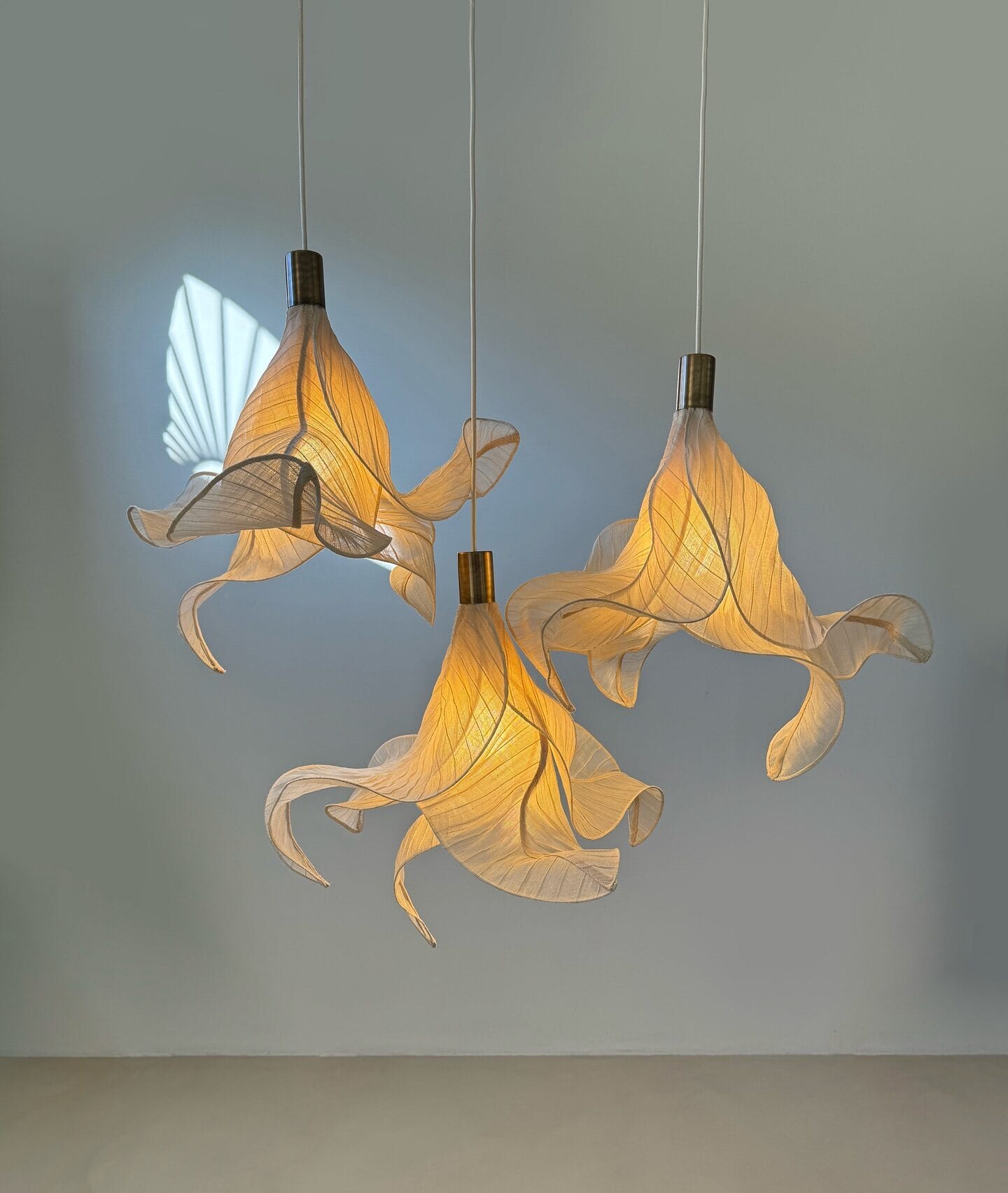 Mirei Monticelli's Handwoven Banana-Fiber Lamps Swell Between Material and Movement